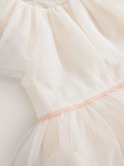 White Ruffle Collar Mesh Dress (3mths-7yrs) - Image 8 of 8