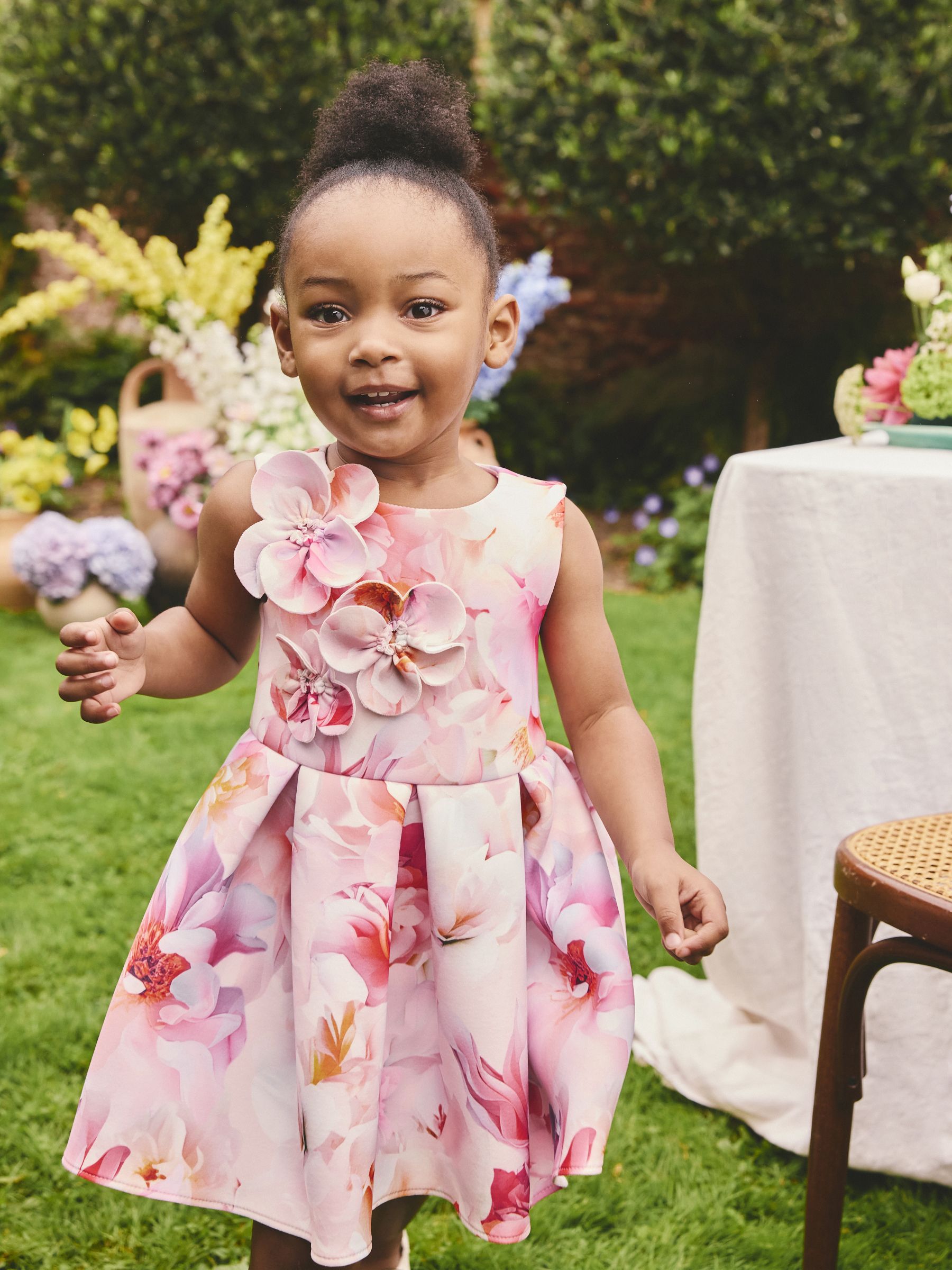 Buy Pink Floral Scuba Occasion Dress (3mths-7yrs) from Next USA