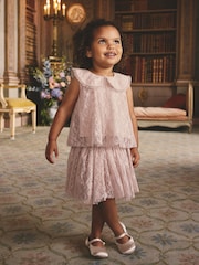 粉色 - Lace Top & Skirt Set (3mths-7yrs) - 圖片 1，共 9