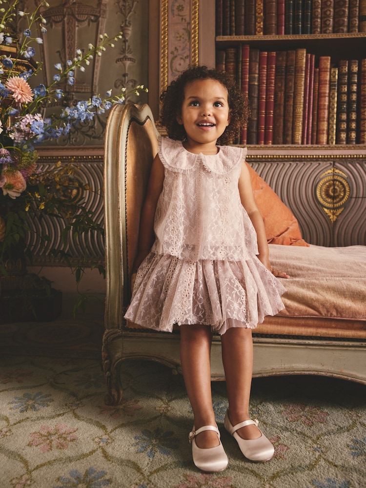 粉色 - Lace Top & Skirt Set (3mths-7yrs) - 圖片 2，共 9