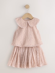 粉色 - Lace Top & Skirt Set (3mths-7yrs) - 圖片 5，共 9
