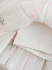 White Embroidered Top & Skirt Set (3mths-7yrs) - Image 7 of 9