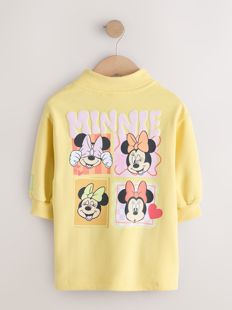 Yellow Minnie Mouse Disney Quarter Zip Sweat Dress (3mths-7yrs) - Image 2 of 4