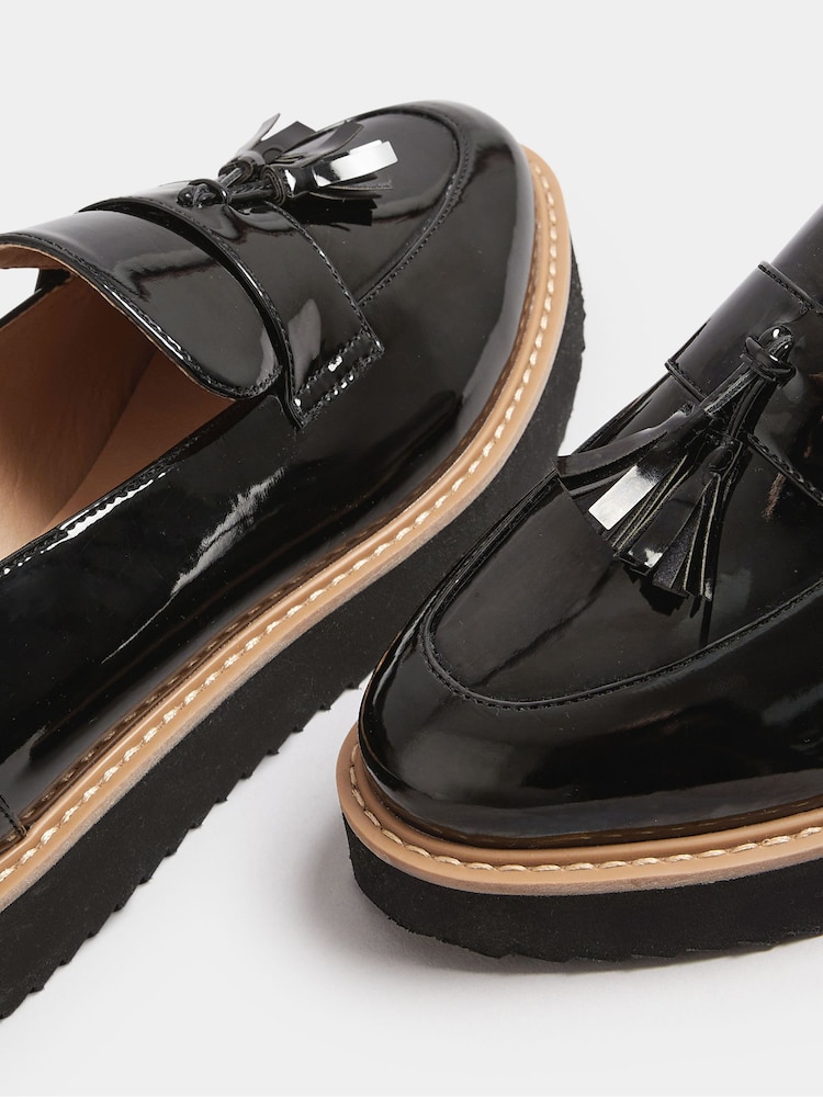 Yours Curve Patent Tassel Loafers In Extra Wide EEE Fit - Slika 5 iz 5