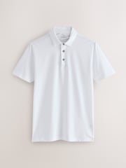 White/Grey/Black Short Sleeve Jersey Polo Shirts 3 Pack - Image 3 of 9