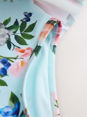 Baker by Ted Baker Mint Green Long Sleeve Peplum Frill Swimsuit - Imaginea 4 din 6