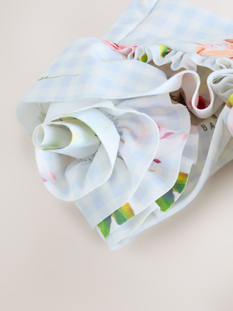 Baker by Ted Baker Gingham Print Puff Sleeve Swimsuit - Image 5 of 5