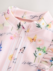 Baker by Ted Baker Floral All-In-One Swimsuit & Hat Set - Image 3 of 10