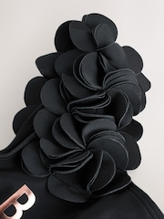 შავი - Baker by Ted Baker Fuchsia Pink 3D Floral One Shoulder Swimsuit - სურათი 5 6-დან