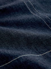 Rinse Blue Denim V-Neck Mini Dress - Image 2 of 3