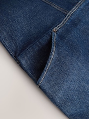 Dunkelblau - Denim Zip Through Mini Polo Dress - Bild 9 von 9