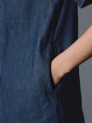 دنيم أزرق داكن - فستان قصير بتصميم تيشِرت - Image 6 of 9