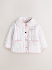 Baker by Ted Baker White Bunny Print Quilted Jacket - Image 1 of 5