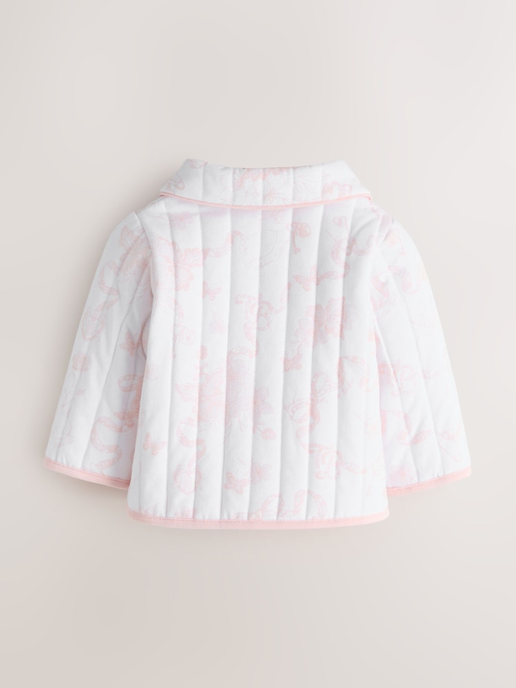 Baker by Ted Baker White Bunny Print Quilted Jacket - Image 2 of 5