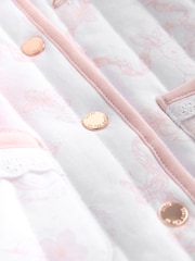 Baker by Ted Baker White Bunny Print Quilted Jacket - Image 3 of 5