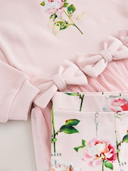 Baker by Ted Baker 2 Piece Bow Mesh Hem Sweat Top & Leggings Set - Image 12 of 14