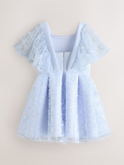 Baker by Ted Baker Mesh Overlay Angel Sleeve Scuba Dress - Image 2 of 5