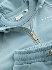 Baker by Ted Baker 3 Piece Blue Vest Hoodie & Wide Leg Joggers Set - Image 13 of 21