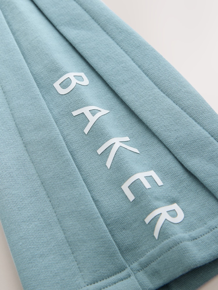 Baker by Ted Baker 3 Piece Blue Vest Hoodie & Wide Leg Joggers Set - Image 21 of 21