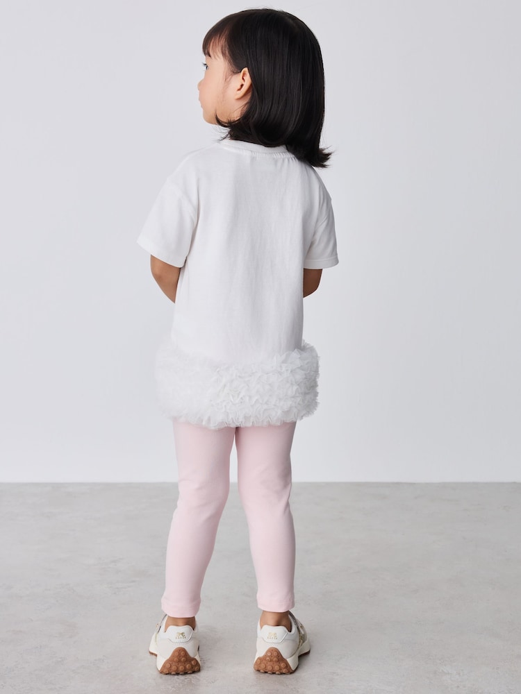 Baker by Ted Baker 2 Piece Ruffle Mesh Hem T-Shirt & Leggings Set - 圖片 2/5 Baker by Ted Baker 2 Piece Ruffle Mesh Hem T-Shirt & Leggings Set - 圖片 2/5