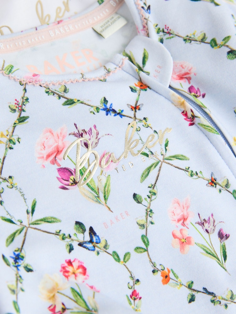 أبيض/أزرق - Baker by Ted Baker White/Blue Sleepsuits 3 Pack - Image 11 of 11