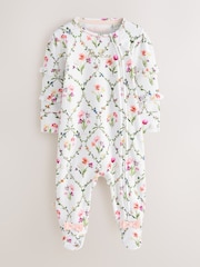 أبيض/أزرق - Baker by Ted Baker White/Blue Sleepsuits 3 Pack - Image 3 of 11