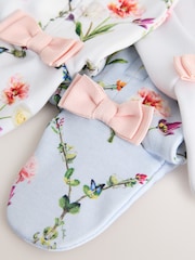 أبيض/أزرق - Baker by Ted Baker White/Blue Sleepsuits 3 Pack - Image 8 of 11