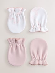 Baker by Ted Baker Pink & White Mittens 2 Pack - Image 1 of 6