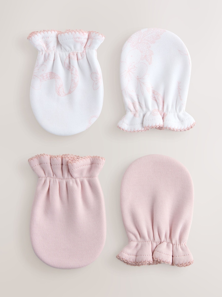 Baker by Ted Baker Pink & White Mittens 2 Pack - Image 1 of 6
