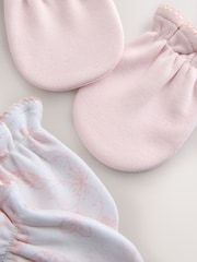 Baker by Ted Baker Pink & White Mittens 2 Pack - Image 4 of 6