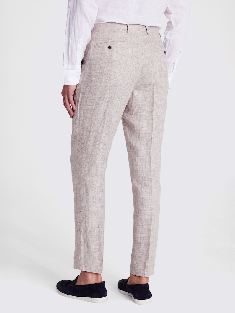 MOSS Natural Regular Fit Linen Trousers - Image 2 of 3
