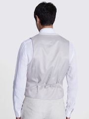 MOSS Natural Slim Fit Puppytooth Linen Waistcoat - Image 2 of 3