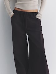 The Set 2 Pack Pull On Wide Leg Lightweight Jeans Mid Blue/Chocolate Brown - Image 4 of 7