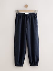 Navy Blue Linen Blend Balloon Leg Trousers - Image 6 of 8