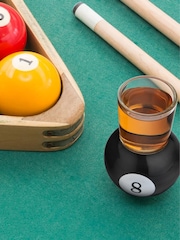 Jeray Set of 6 Various Pool Shot Glasses with Pool Tray - Image 2 of 4