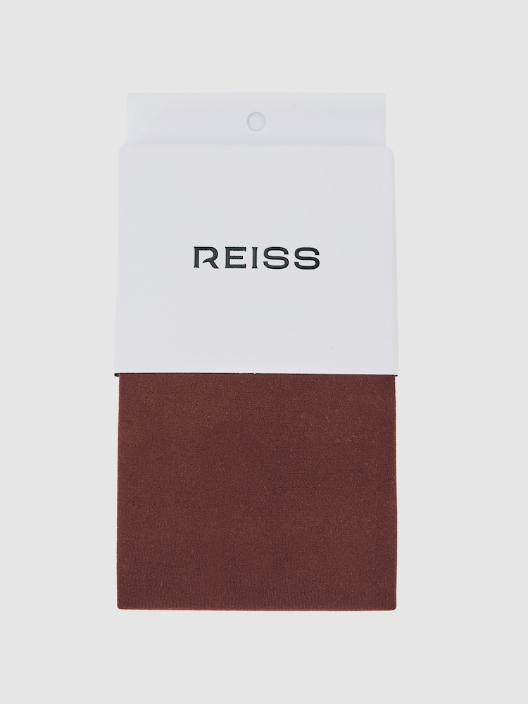 Reiss Burgundy Daniella Coloured Tights - Image 1 of 1