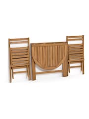 La Redoute Intérieurs Acacia Alata Table and 2 Chair Acacia Balcony Set - Image 5 of 6