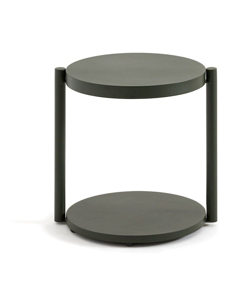 La Redoute Intérieurs Dark Green Valnix Metal Garden Side Table - Image 1 of 5
