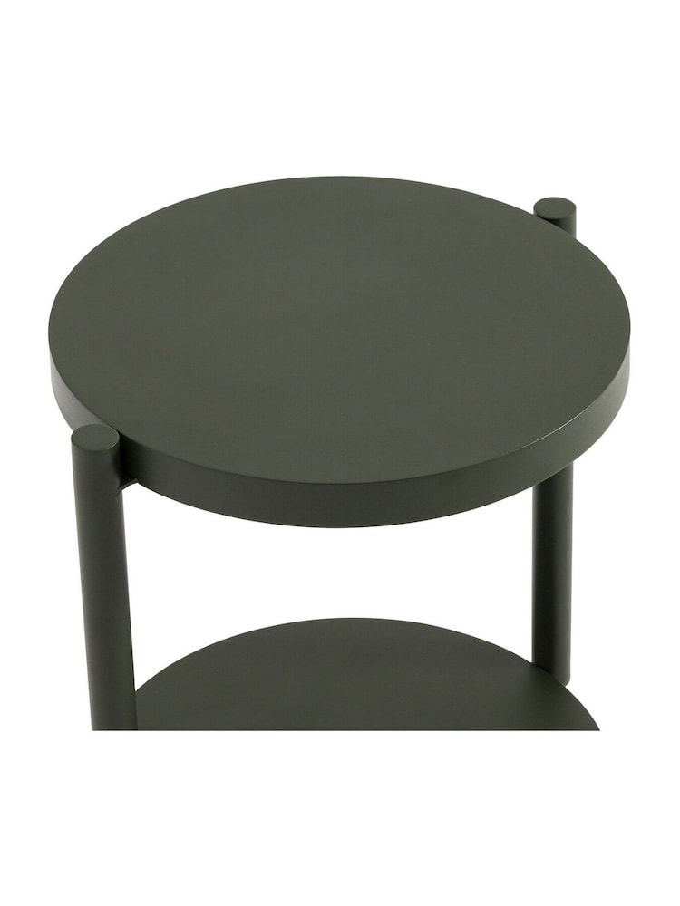La Redoute Intérieurs Dark Green Valnix Metal Garden Side Table - Image 2 of 5
