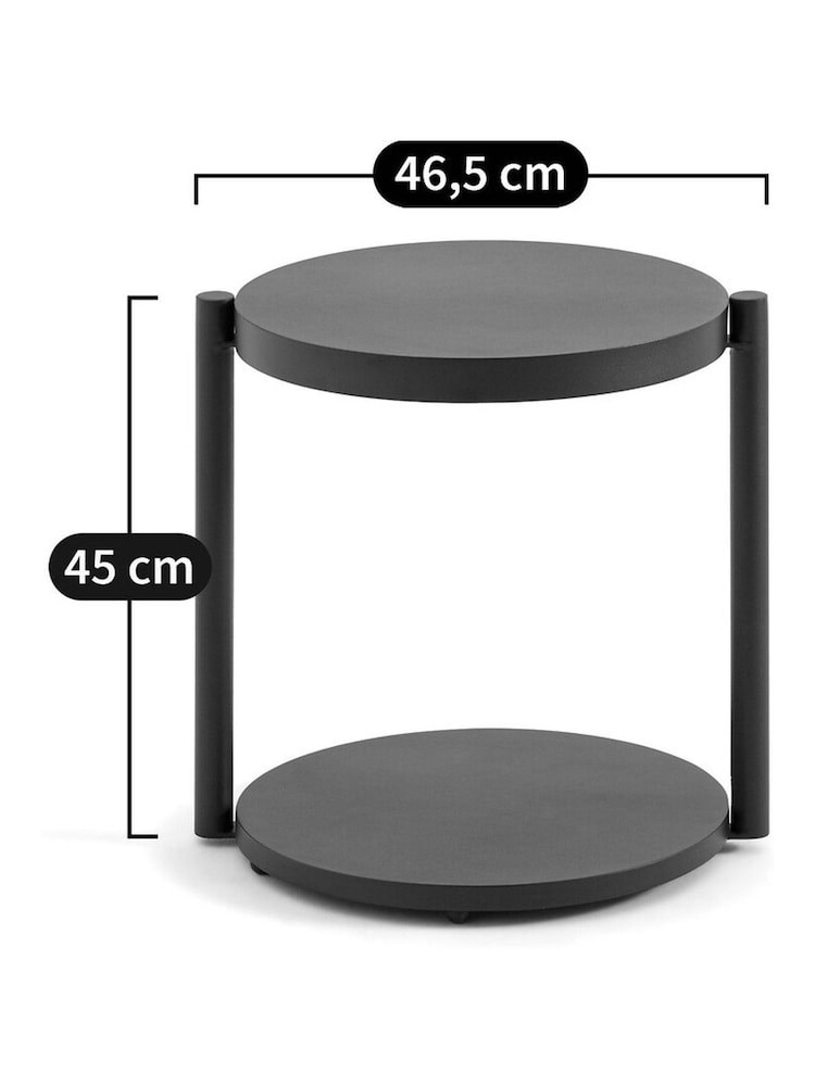 La Redoute Intérieurs Dark Green Valnix Metal Garden Side Table - Image 5 of 5