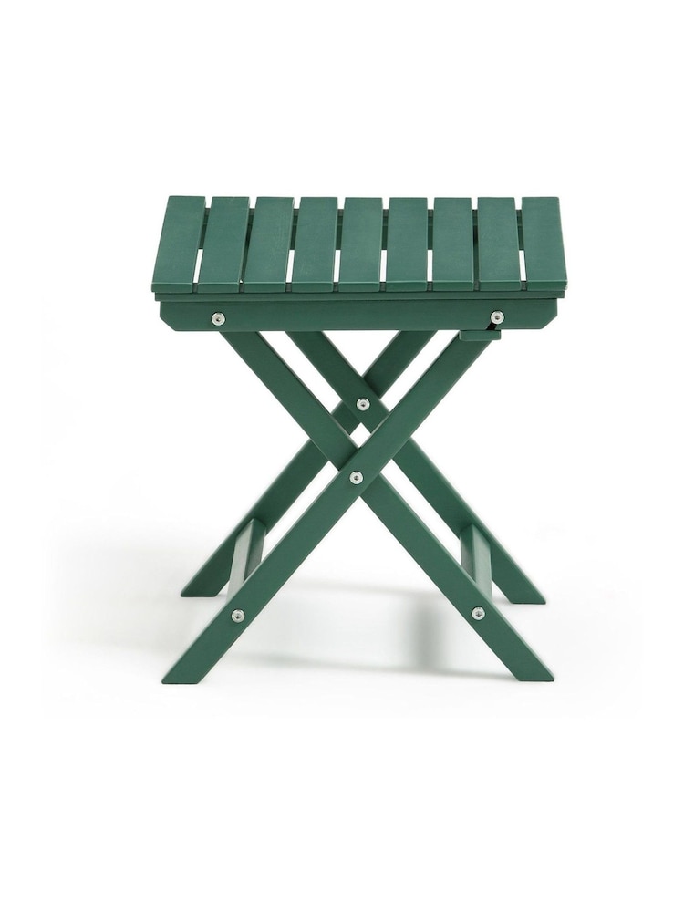 La Redoute Intérieurs Green Eucalyptus Zeda Acacia Outdoor Side Table - Image 1 of 4