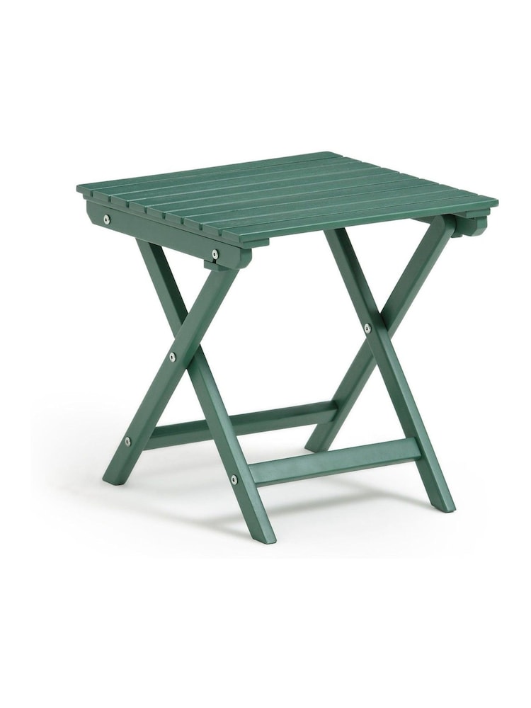 La Redoute Intérieurs Green Eucalyptus Zeda Acacia Outdoor Side Table - Image 2 of 4
