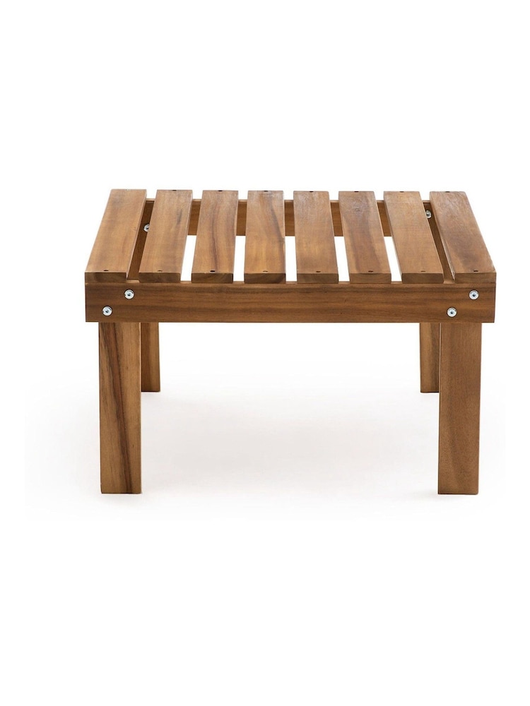 La Redoute Intérieurs Natural Zeda Acacia Footrest and Side Table for Garden and Patio - Image 2 of 4