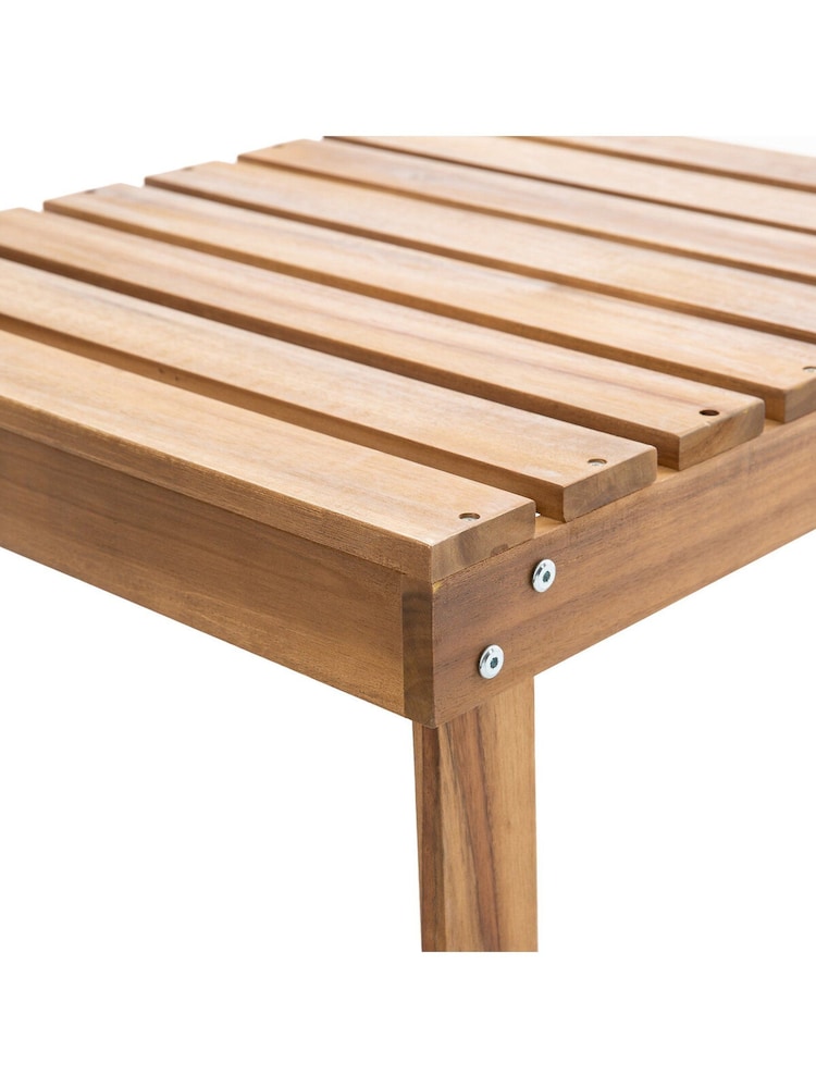 La Redoute Intérieurs Natural Zeda Acacia Footrest and Side Table for Garden and Patio - Image 4 of 4
