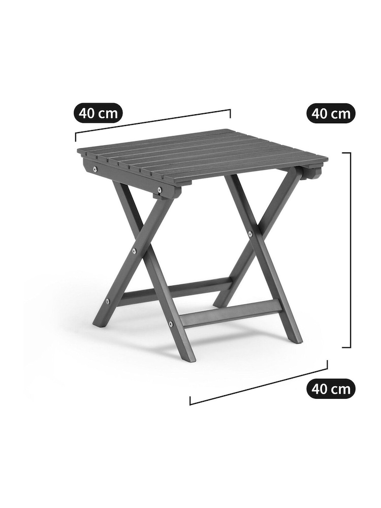 La Redoute Intérieurs Blue Zeda Acacia Outdoor Side Table - Image 5 of 5 La Redoute Intérieurs Blue Zeda Acacia Outdoor Side Table - Image 5 of 5