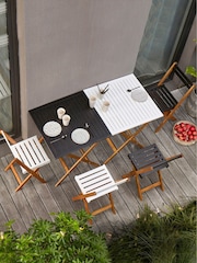 La Redoute Intérieurs 3 Piece Black Dudena Acacia Garden Furniture Set - Image 1 of 4