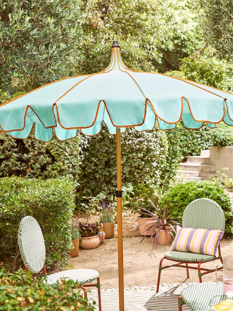 La Redoute Intérieurs Aqua Blue Avita Marquee Style Parasol - Image 1 of 6