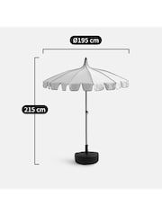 La Redoute Intérieurs Aqua Blue Avita Marquee Style Parasol - Image 6 of 6