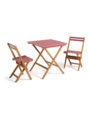La Redoute Intérieurs 3 Piece Terracotta Dudena Acacia Garden Furniture Set - Image 3 of 7