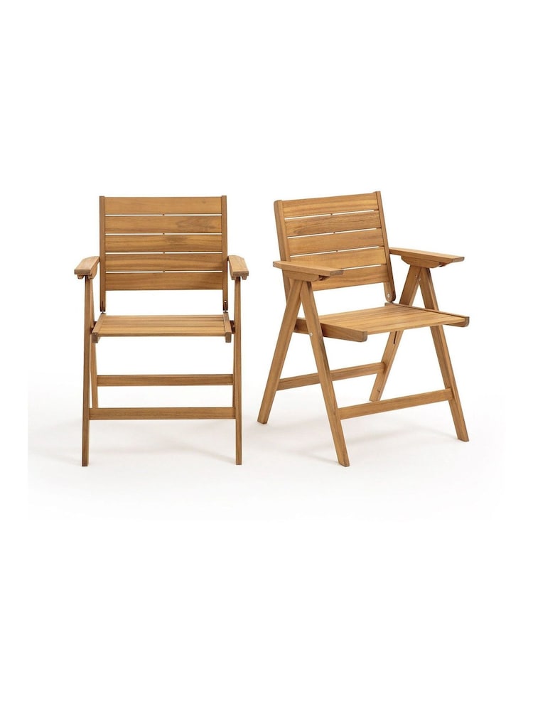 La Redoute Intérieurs Acacia Realto Folding Garden Armchairs - Image 1 of 4
